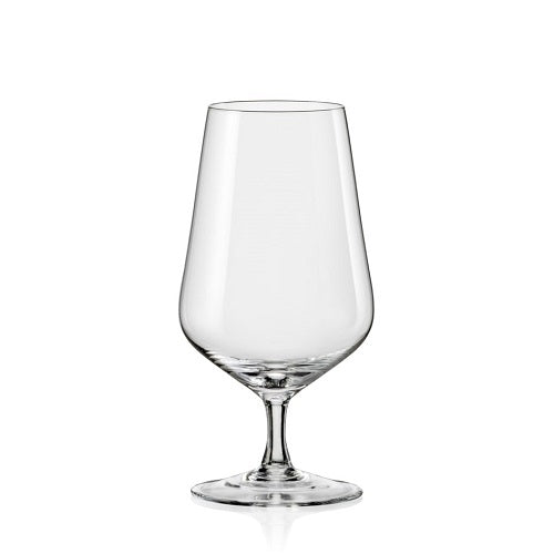 Sandra Footed Crystal Beer / Water Glass - Set of 6