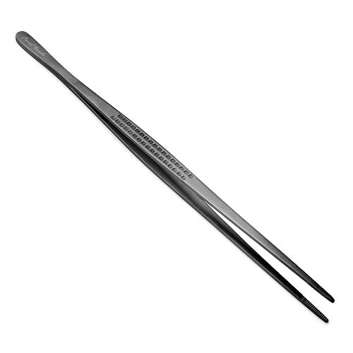 Final Touch Cocktail Garnish Tweezers - Black Chrome Finish