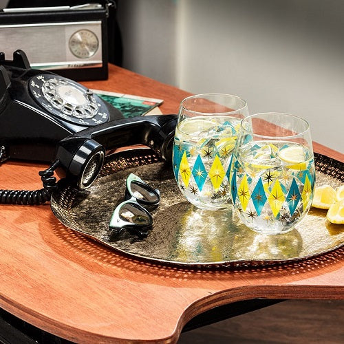 Daddy-O Deco Stemless Wine Glass - Set of 4