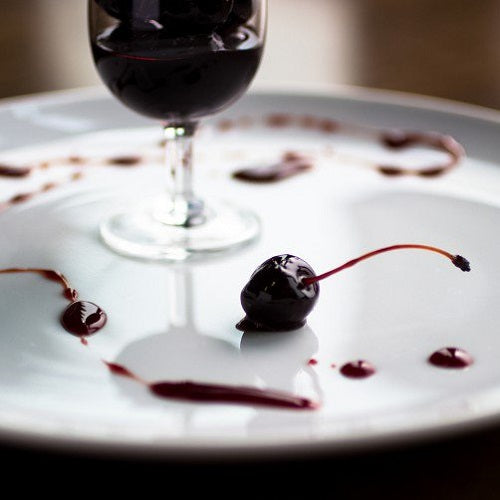 Amarena Cherries with Stem, 450 gram jar