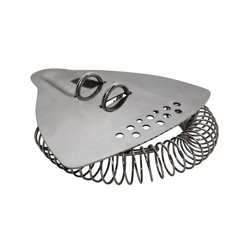 Uber BarRay Short Handled Hawthorne Strainer, Stainless Steel