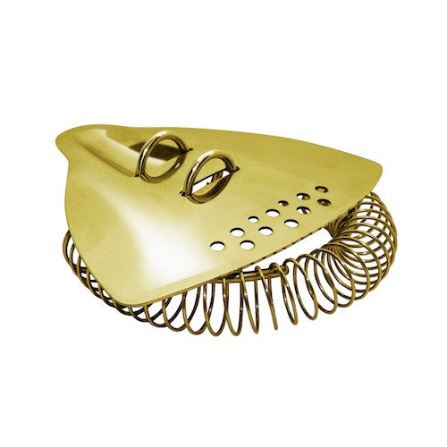 Uber BarRay Short Handled Hawthorne Strainer, Gold