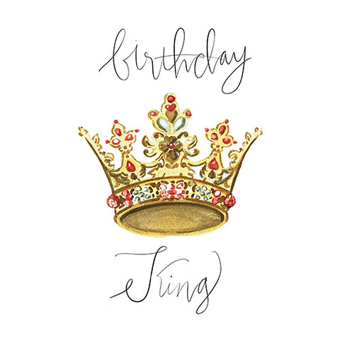 Birthday King Greeting Card - Blank