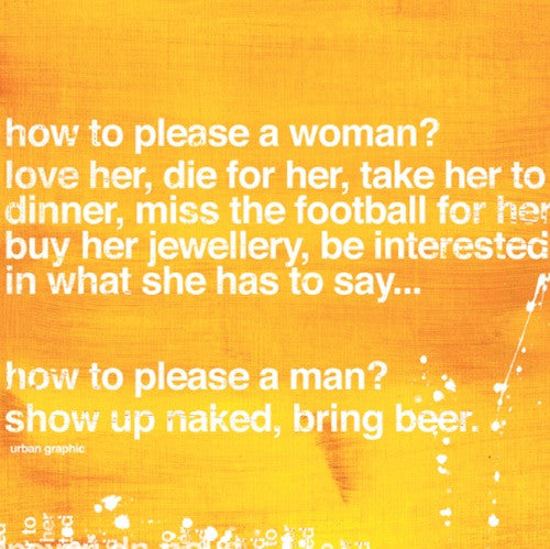 Cocktail Napkins: How to please a woman. How to please a man.