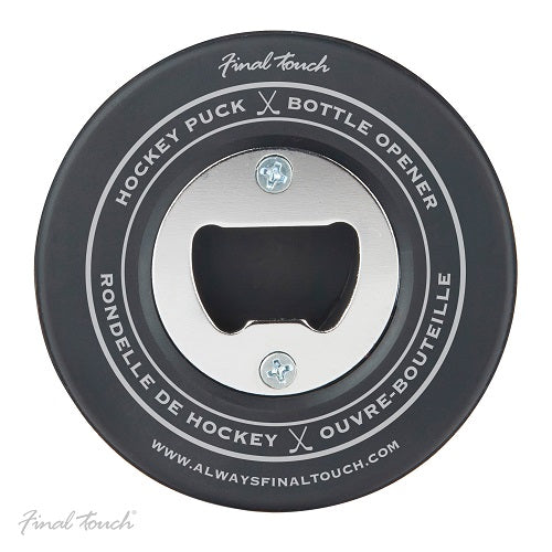 Final Touch Hockey Puck Bottle Opener