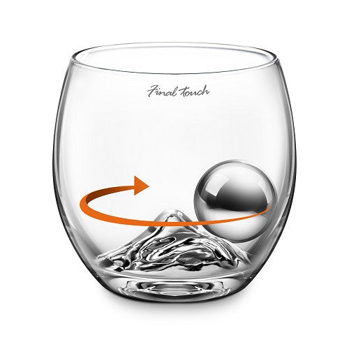 Final Touch On The Rock Glass with Chilling Ball & Tongs