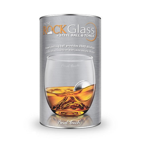 Final Touch On The Rock Glass with Chilling Ball & Tongs