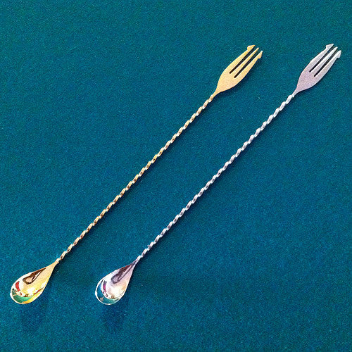 Premium Gold-Plated Japanese Trident Barspoon (33 cm)