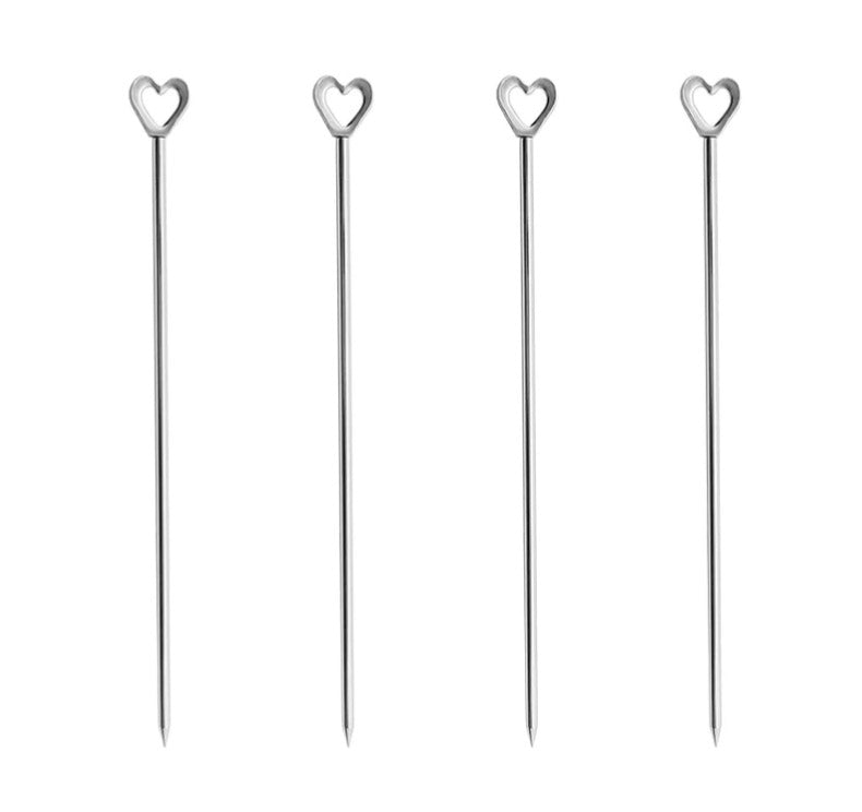 Heart Cocktail Picks - Set of 4