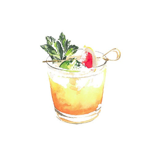 Mai Tai Greeting Card - Blank