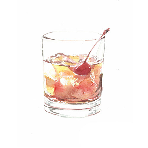 Manhattan Cocktail Greeting Card - Blank