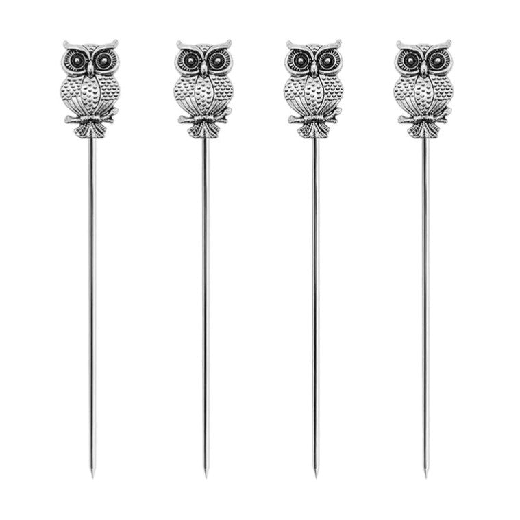 Owl Cocktail Picks - Set of 4