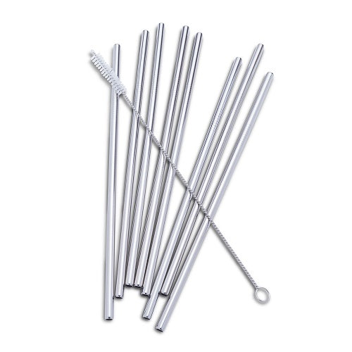 8 Straight Straws with Cleaning Brush