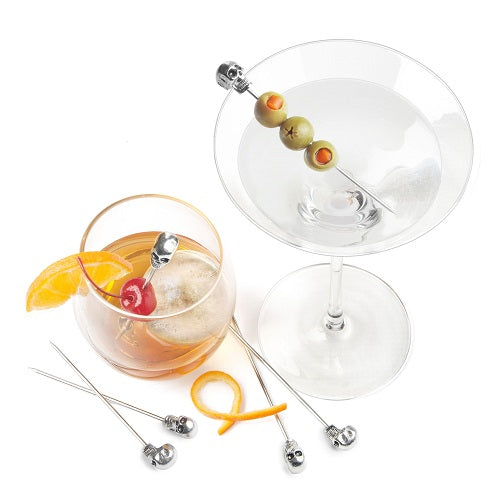 Final Touch Brainfreeze Skull Cocktail Picks - Set of 6