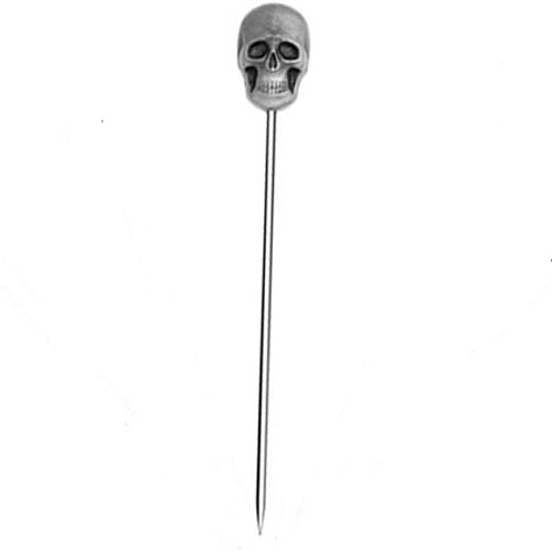TCB Gunmetal Black Skull Cocktail Pick