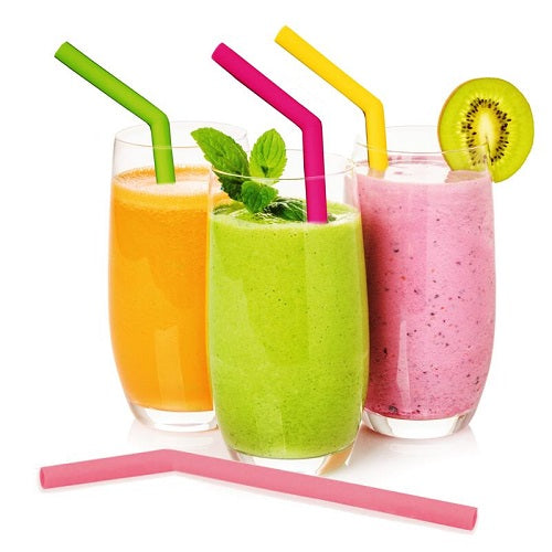 6pcs Silicone Straws Set For Drinks - Soft And Reusable Silicone Drinking  Straws For Milkshakes, Smoothies, Tea And Other Beverages