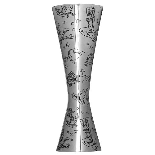 Tattoo Aero Jigger Stainless Steel 1 oz/2oz