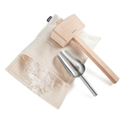 Final Touch Lewis Ice Bag, Wood Mallet & Ice Scoop
