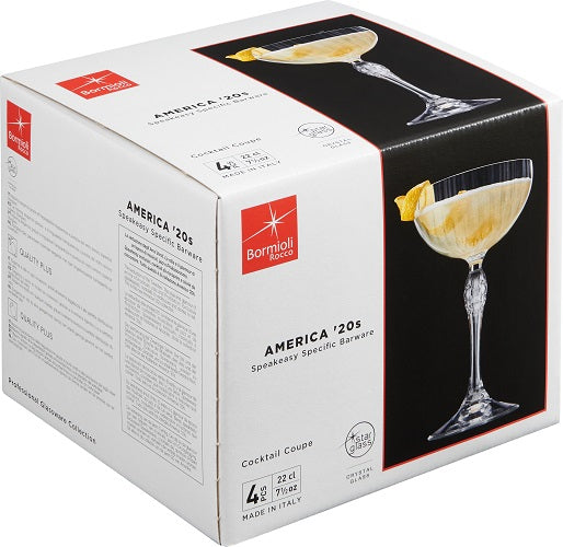 America 20s Crystal Coupe Glass - Set of 4