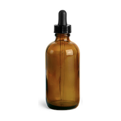 Bitters Bottle with Dropper, Amber, 4 oz