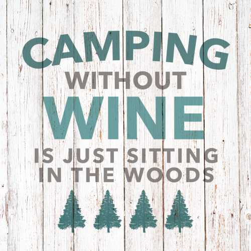 Cocktail Napkins: Camping without wine is just sitting in the woods