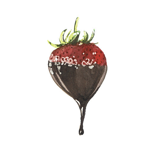 Chocolate Covered Strawberry Greeting Card - Blank