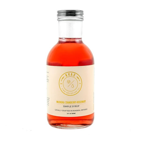 Kvas Muskoka Cranberry Rosemary Simple Syrup