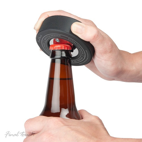 Final Touch Hockey Puck Bottle Opener