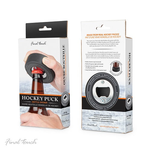 Final Touch Hockey Puck Bottle Opener