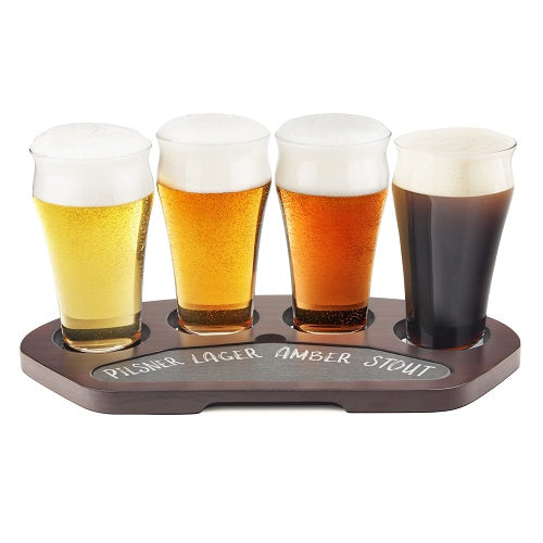 Final Touch Crystal Craft Beer Flight Set