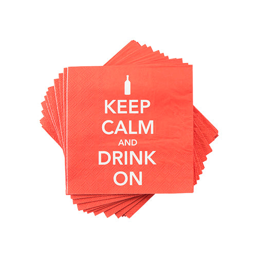 Cocktail Napkins: Keep Calm and Drink On