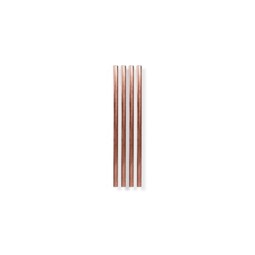 Metal Straws, Copper, 5 inch - Set of 4