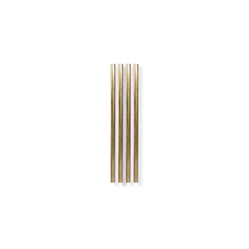 Metal Straws, Gold, 5 inch - Set of 4