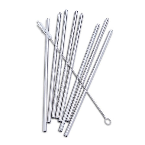8 Straight Straws with Cleaning Brush