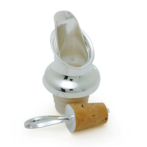 Silver-Plated Bottle Pourer and Stopper