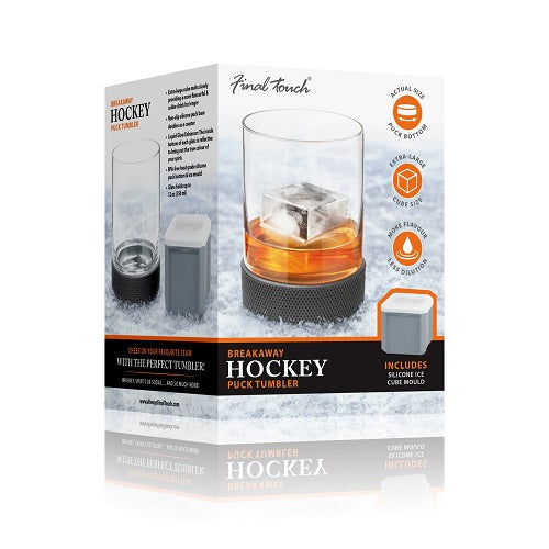 Final Touch Breakaway Hockey Puck Tumbler with Ice Mould