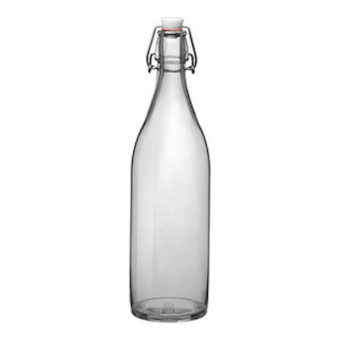Decanter Bottle with Swing-Top Cap, Clear
