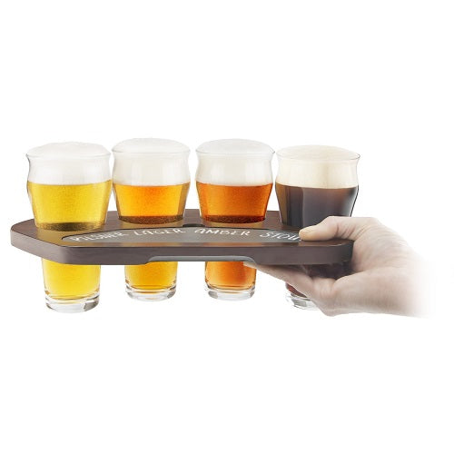 Final Touch Crystal Craft Beer Flight Set