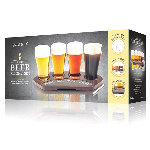 Final Touch Crystal Craft Beer Flight Set