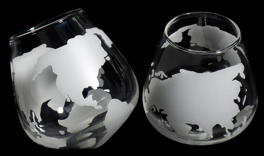 Spinning Globe Whiskey Glass (Set of Two)