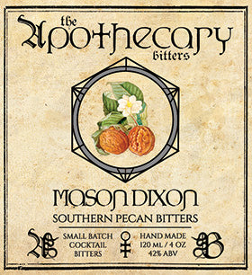 Apothecary Mason Dixon Southern Pecan Bitters, 4 oz